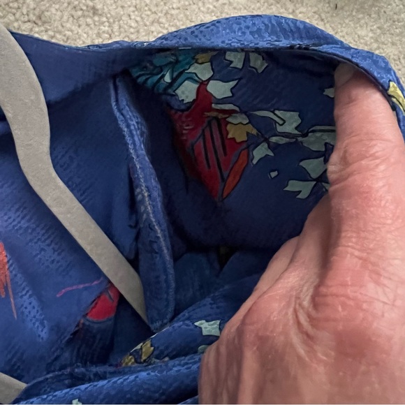 Vintage 1980s Francesca Damon for Starington Abstract Pop Floral Silk Wrap Dress - Picture 4 of 10